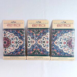 Vintage Ashley Taylor Stained Glass 3x Wallpaper Border Decor 15 yds Total NOS